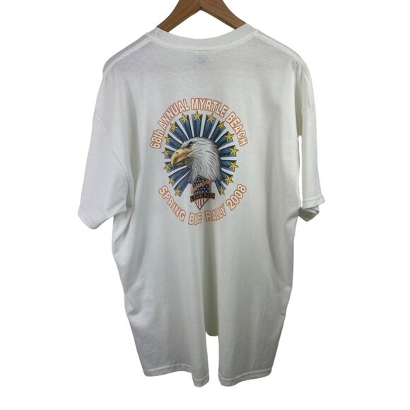 2008 Myrtle Beach 68th Motorcycle Bike Spring Rally Mens T-shirt Size XL *Flaw* - Picture 2 of 7